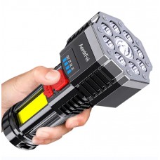 AerdrFei 9 LED Super Bright Flashlight Rechargeable Outdoor Multi-function Waterproof