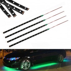 AerdrFei  4pcs Green Motorcycle Light Strip 12V 30cm 15SMD LED Motorcycle Waterproof Flexible Strip Lamp High Quality For 