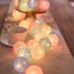 AerdrFei  20 LED Cotton Ball Lighting Strings Fairy Light Garland String Lights Holiday Party Christmas Garden Decoration Battery USB Lamp