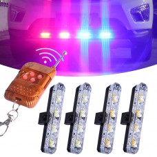 AerdrFei Car LED Light Strobe Red Blue Emergency Remote Wireless Control Flash Signal Fireman Beacon Warning Lamp