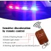 AerdrFei Car LED Light Strobe Red Blue Emergency Remote Wireless Control Flash Signal Fireman Beacon Warning Lamp